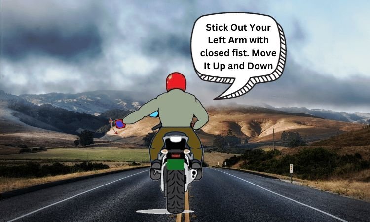 comfort stop biker hand sign